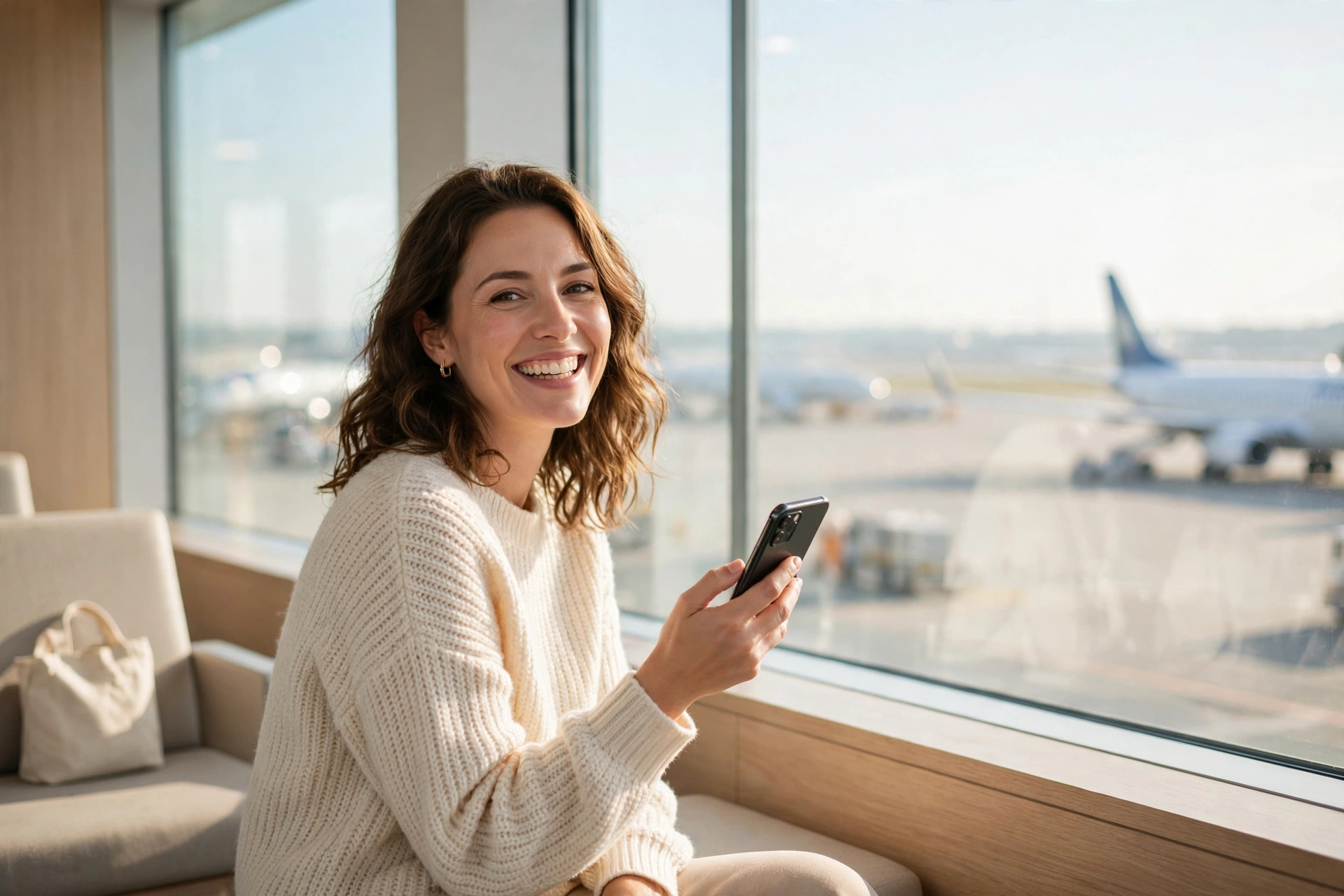 Traveler at airport