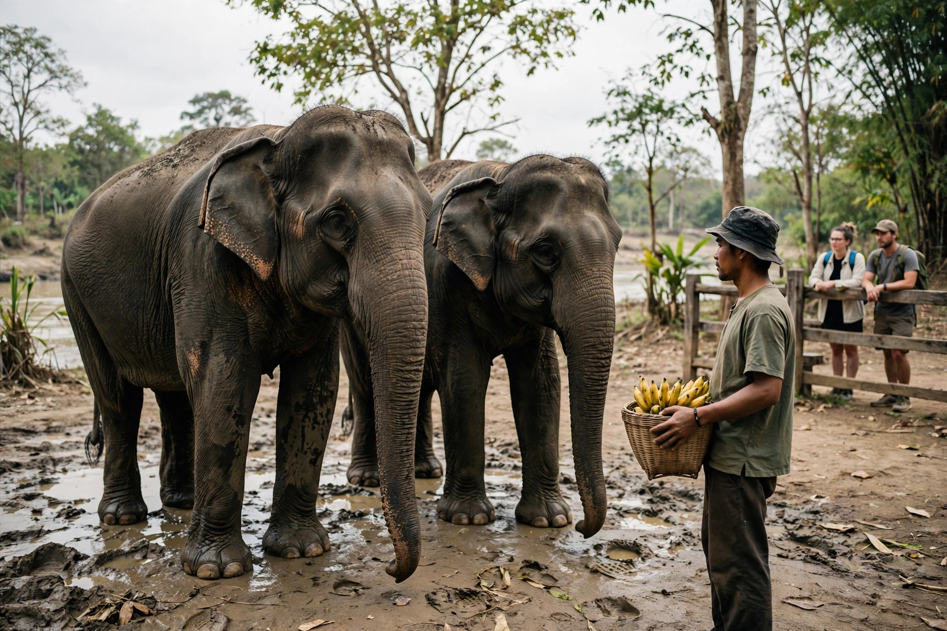 Elephant sanctuary in Chiang Mai jungle